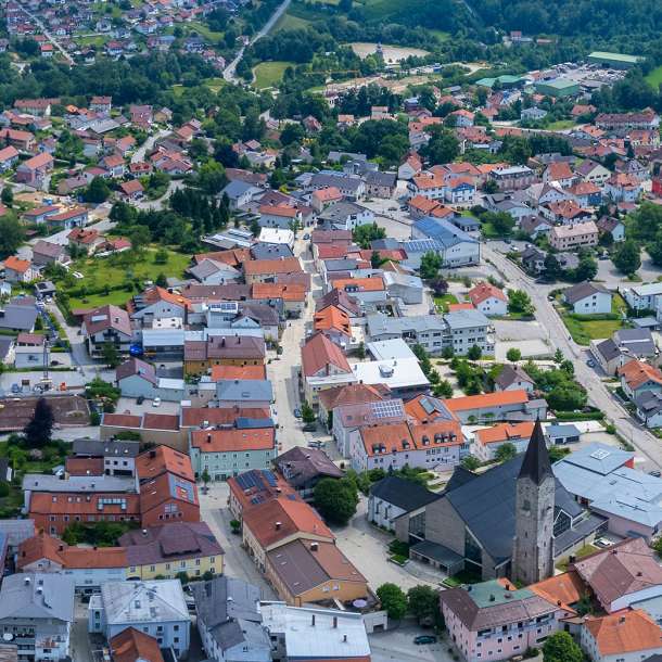 Stadt Hauzenberg von oben