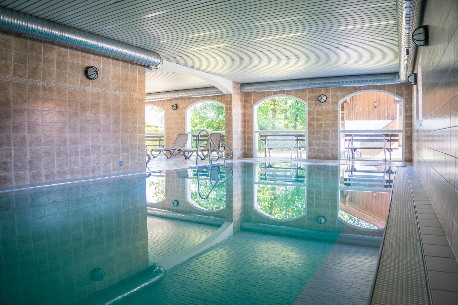 Indoor pool below the apartment in the Bavarian Forest