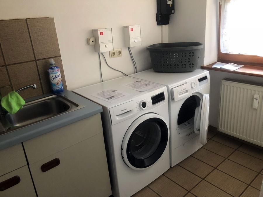 Laundry room at the reception of the village