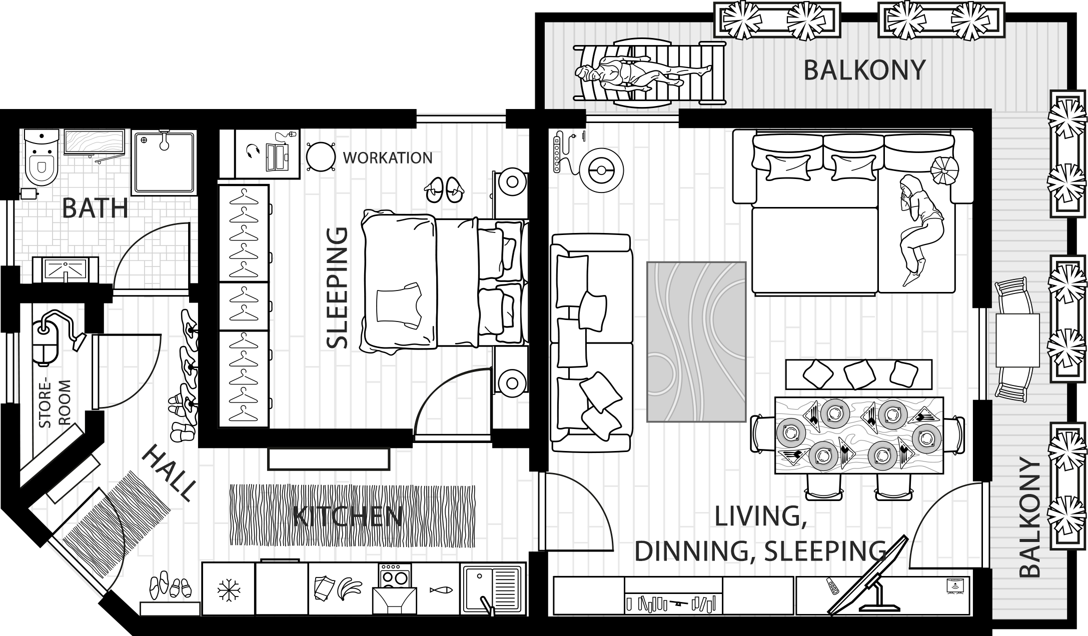 Apartment Hauzenberg floor plan