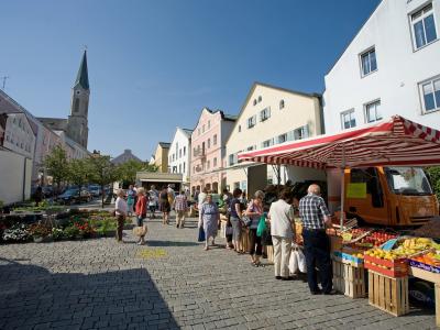 Marktplatz in der Innenstadt von Waldkirchen