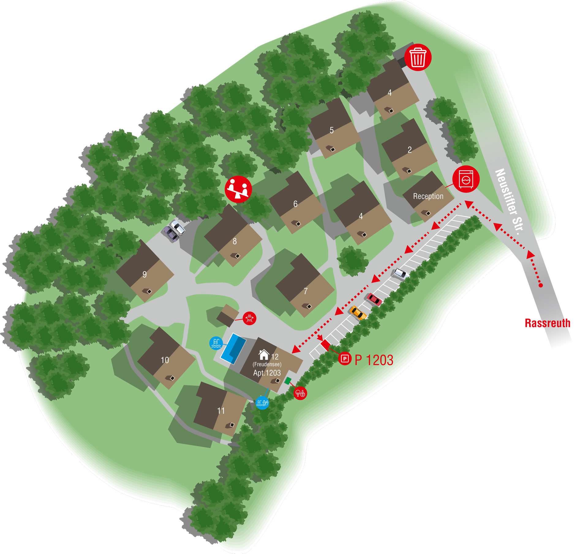 Adalbert-Stifter holiday village - site plan